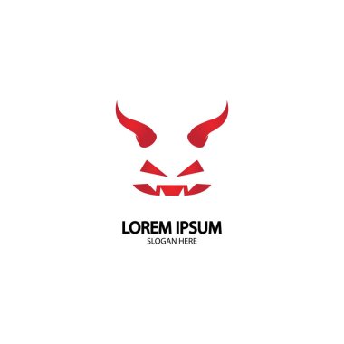 Şeytan logo vektör şablonu