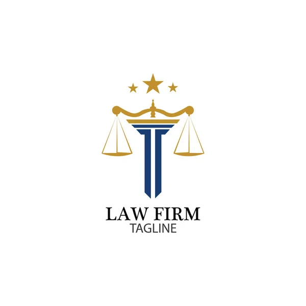 Law Firm 아이콘 템플릿 — 스톡 벡터