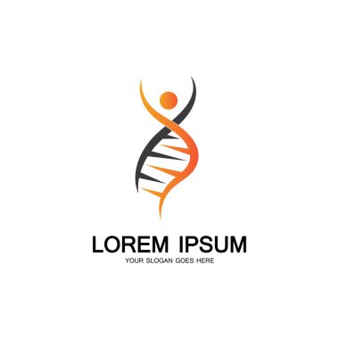 İnsan DNA logosu tasarım vektörü
