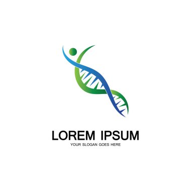 İnsan DNA logosu tasarım vektörü