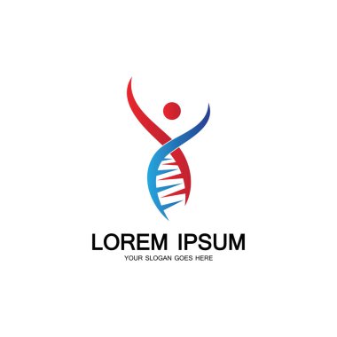 İnsan DNA logosu tasarım vektörü