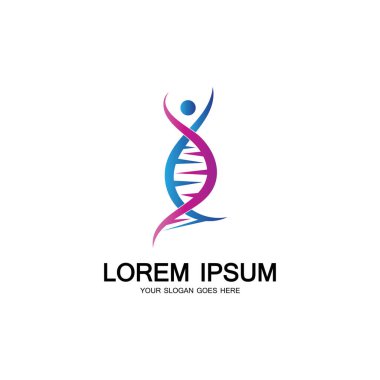 İnsan DNA logosu tasarım vektörü