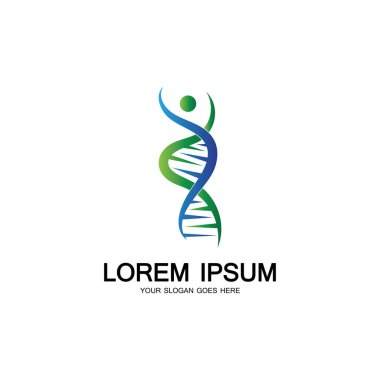 İnsan DNA logosu tasarım vektörü