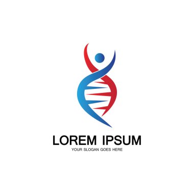 İnsan DNA logosu tasarım vektörü