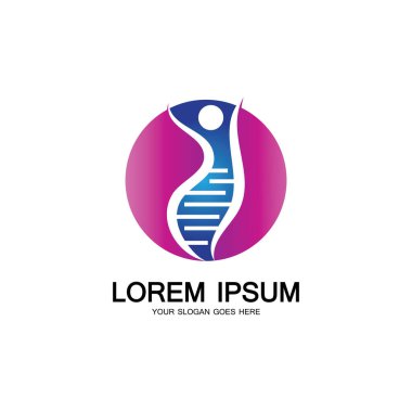 İnsan DNA logosu tasarım vektörü