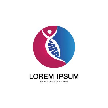 İnsan DNA logosu tasarım vektörü