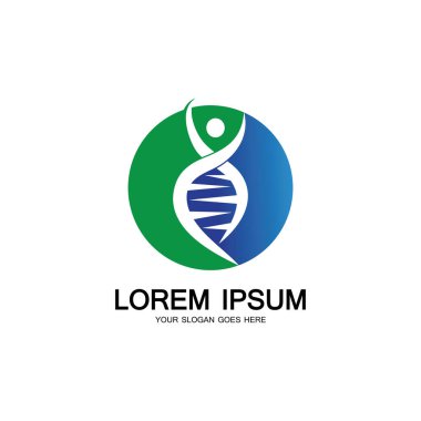 İnsan DNA logosu tasarım vektörü