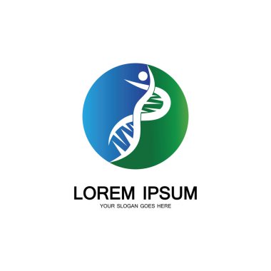 İnsan DNA logosu tasarım vektörü