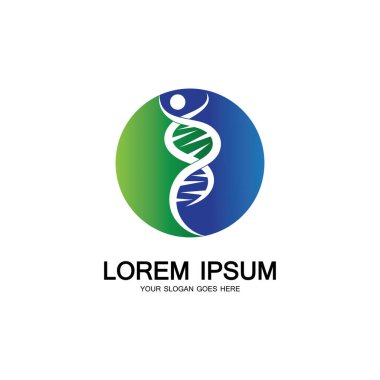 İnsan DNA logosu tasarım vektörü