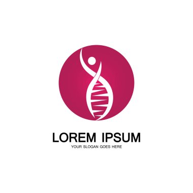 İnsan DNA logosu tasarım vektörü