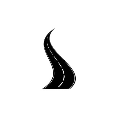 Beyaz arkaplanda yol simgesi izole edildi.