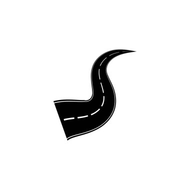 Beyaz arkaplanda yol simgesi izole edildi.