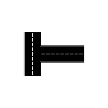 Beyaz arkaplanda yol simgesi izole edildi.