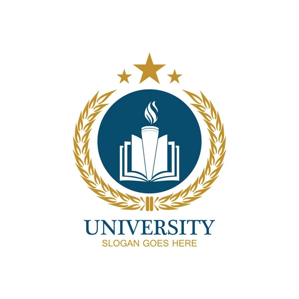 Modèle Conception Logo Université Académie École Cours — Image vectorielle