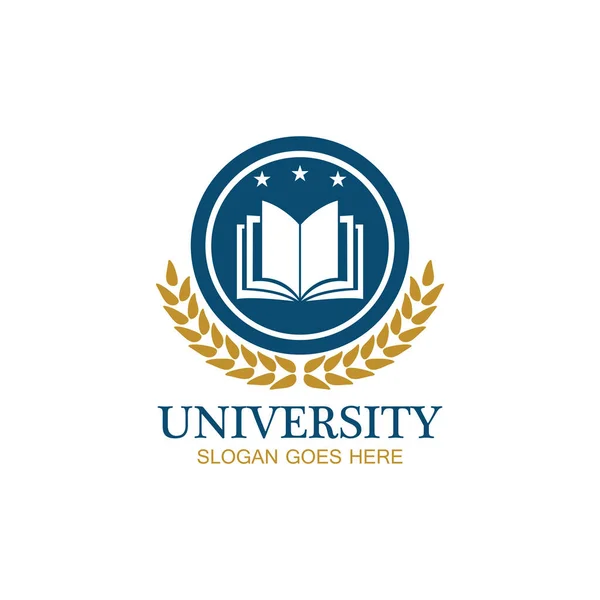 Plantilla Diseño Logotipo Universidad Academia Escuela Curso — Vector de stock