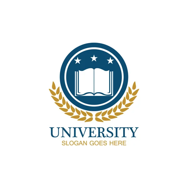 Plantilla Diseño Logotipo Universidad Academia Escuela Curso — Vector de stock
