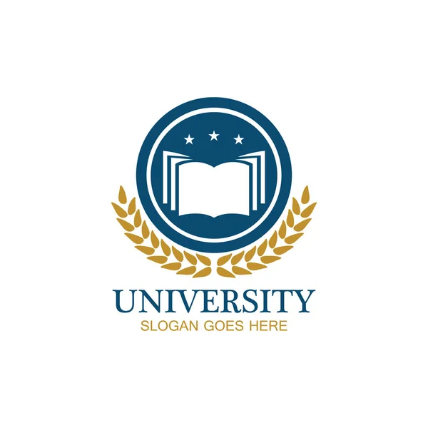 Plantilla Diseño Logotipo Universidad Academia Escuela Curso — Vector de stock