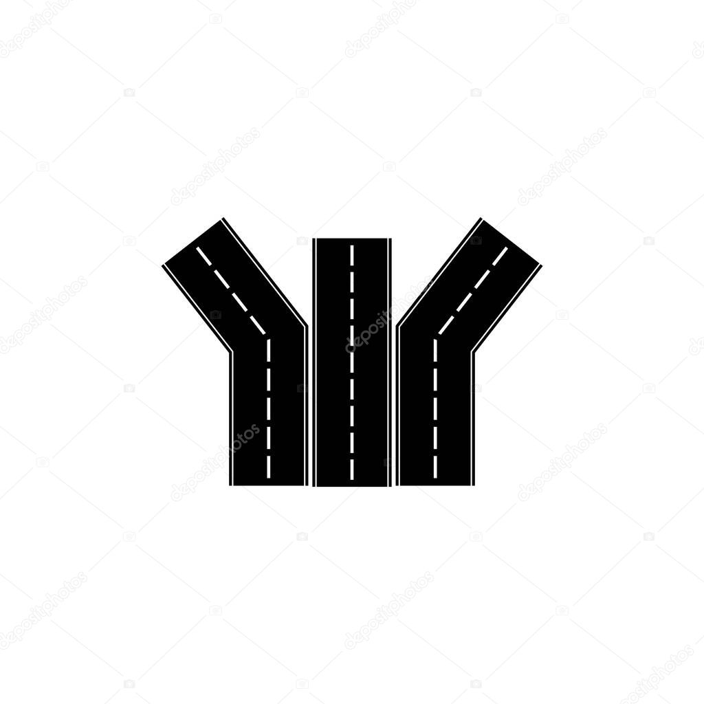 Road icon isolated on white background.