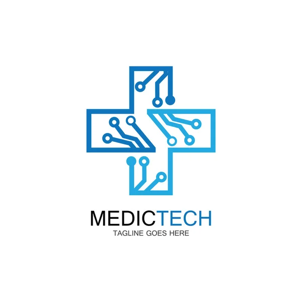 Medical Technology Logo Design Vector — Stock Vector