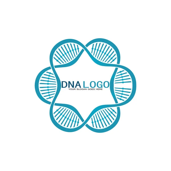 DNA vektör logo tasarım şablonu. Modern medikal logoty.lab bilim simgesi. Renkli farmakoloji işaret vektörü.