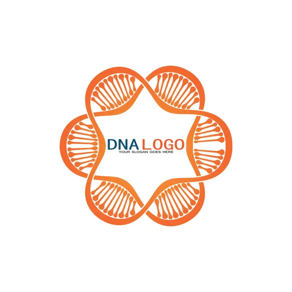 Dna Vector Logo Design Template Modern Medical Logotype Laboratory Science — Archivo Imágenes Vectoriales