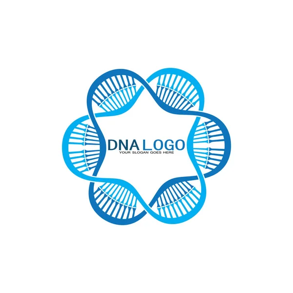 Dna Vektör Logo Tasarım Şablonu Modern Medikal Logoty Lab Bilim — Stok Vektör