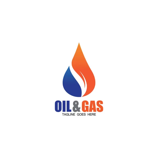 Oil Gas Logo Design Vector Icon Template — Stock Vector