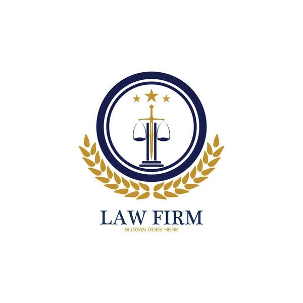 Логотип Іконка Юридичної Фірми Шаблонний Вектор — стоковий вектор