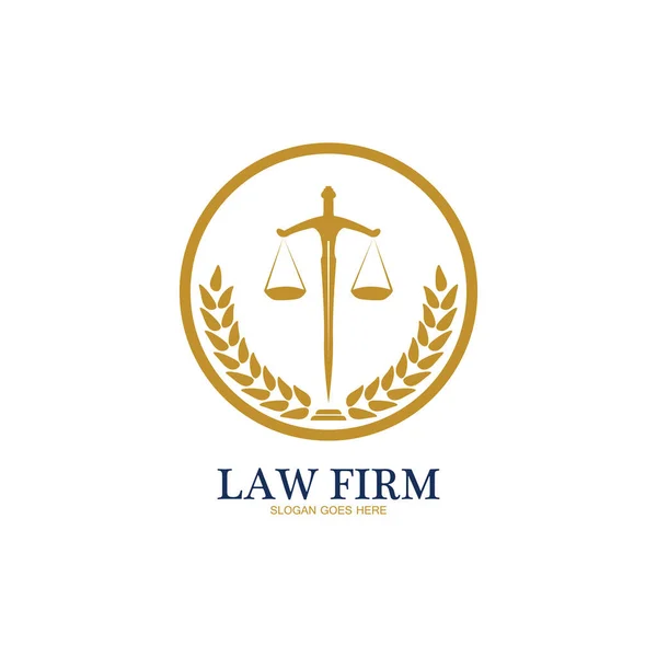 Law Firm 아이콘 템플릿 — 스톡 벡터