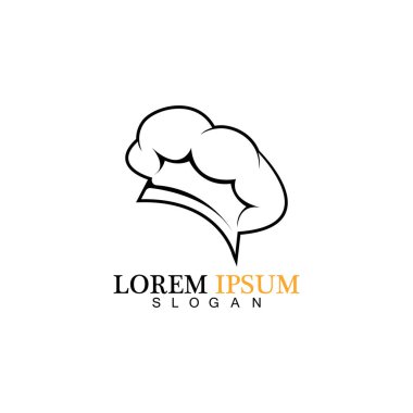 Şef şapka logo vektör tasarım şablonu