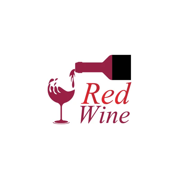 Wine Logo Design Template Vector Abbildung Des Symbol Vektors — Stockvektor