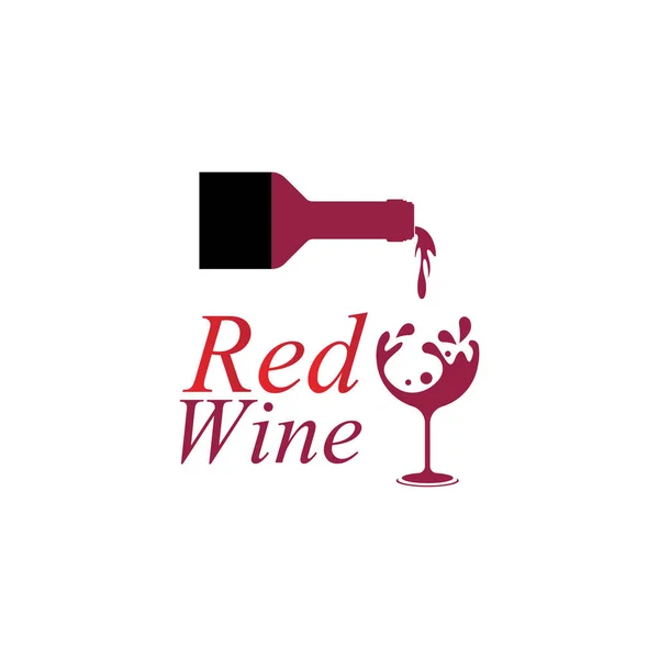 Wine Logo Design Template Vector Abbildung Des Symbol Vektors — Stockvektor