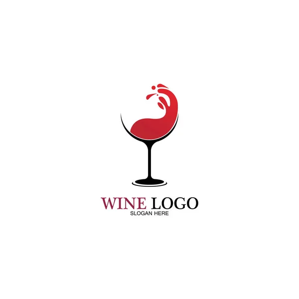 Wine Logo Design Template Vector Illustration Icon Vector — Stock Vector