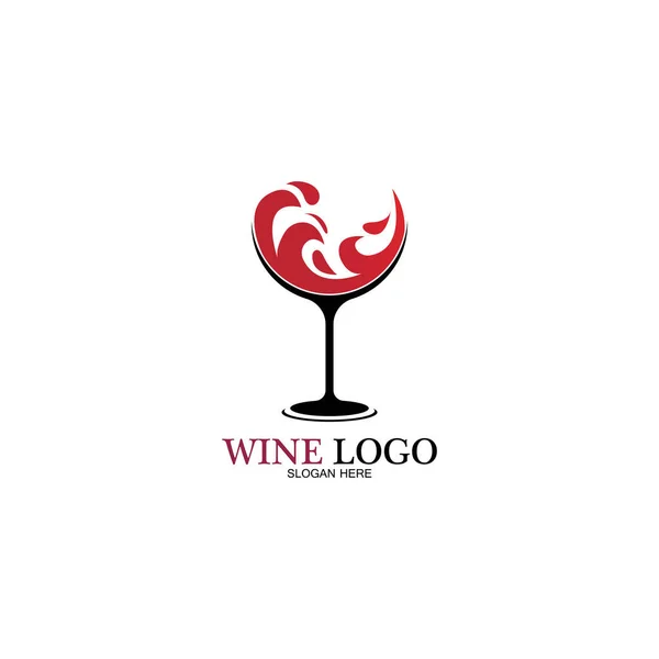 Wine Logo Design Template Vector Abbildung Des Symbol Vektors — Stockvektor