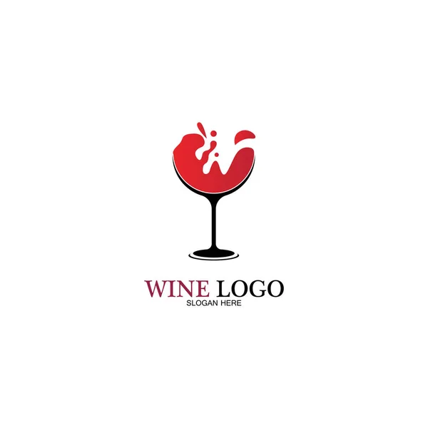 Design Logotipo Vinho Template Vector Ilustração Ícone Vetor — Vetor de Stock