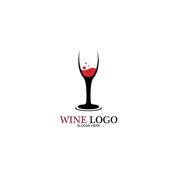 Wine Logo Design Template Vector Abbildung Des Symbol Vektors — Stockvektor