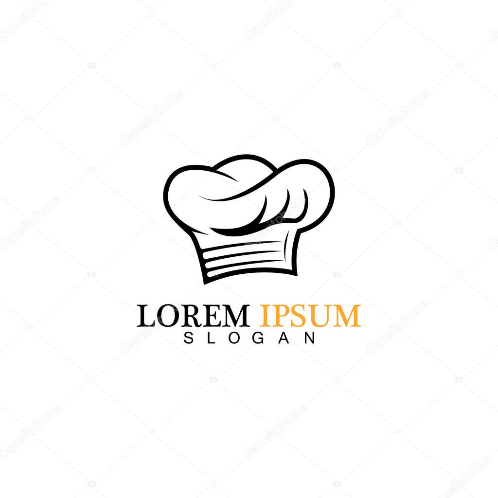 Chef hat logo vector design template