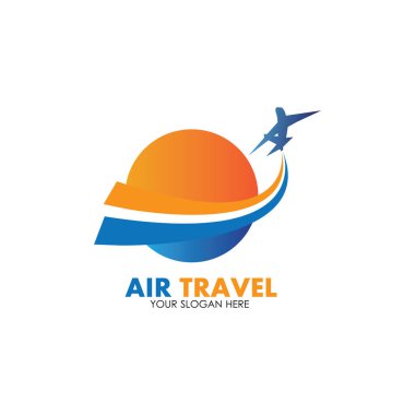 Hava Seyahati logo vektör simgesi tasarımı şablon-vektör