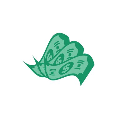 ABD Doları kağıt bankasında ticari finans para kavramı illüstrasyonu simgesi