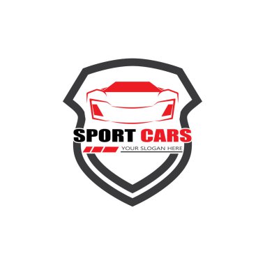 spor araba logo şablonu tasarım vektörü - Vektör