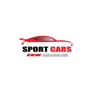 spor araba logo şablonu tasarım vektörü - Vektör