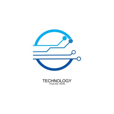 devre teknolojisi logo vektör şablon-vektörü