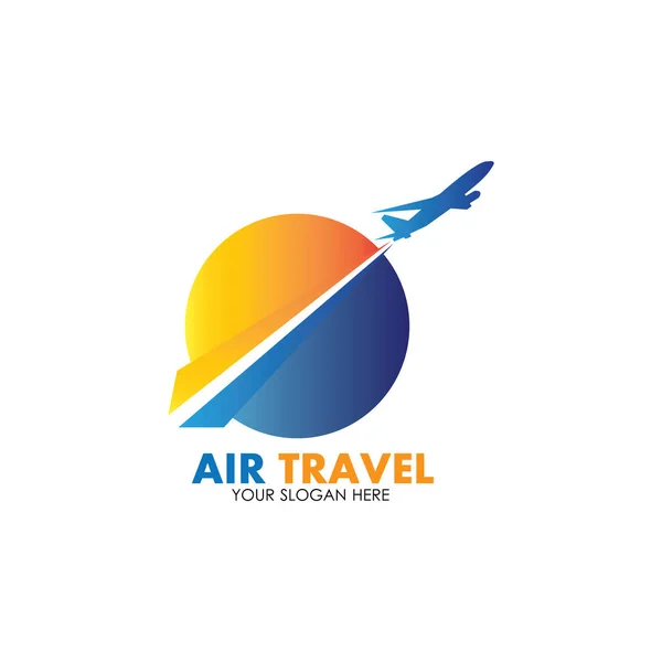 Air Travel Logo Vector Icono Diseño Plantilla Vector — Vector de stock