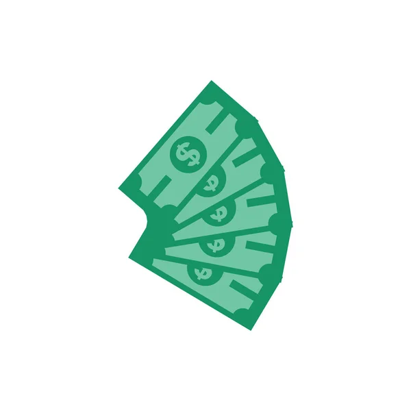 Dollar Stock Paper Notes Icon Sign Business Financial Money Concept — 스톡 벡터