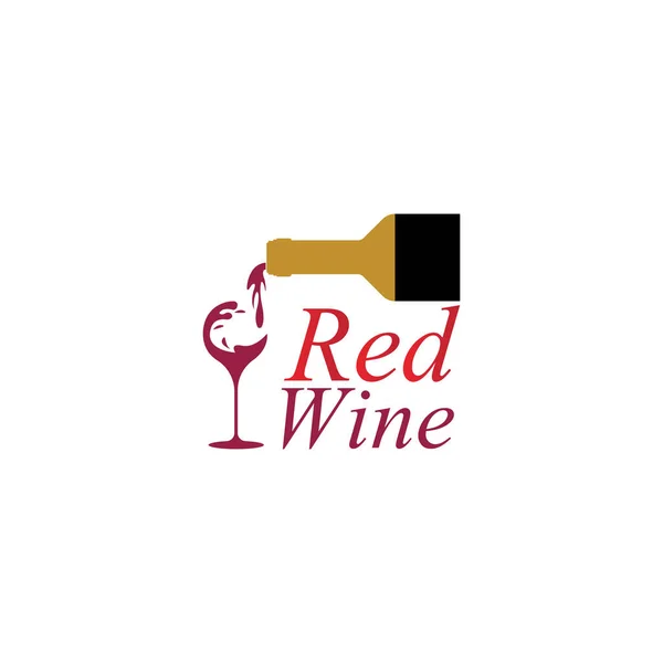 Wine Logo Design Template Vector Abbildung Des Symbol Vektors — Stockvektor