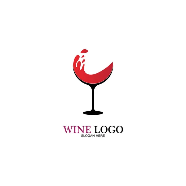 Wine Logo Design Template Vector Illustration Icon Vector — Stock Vector
