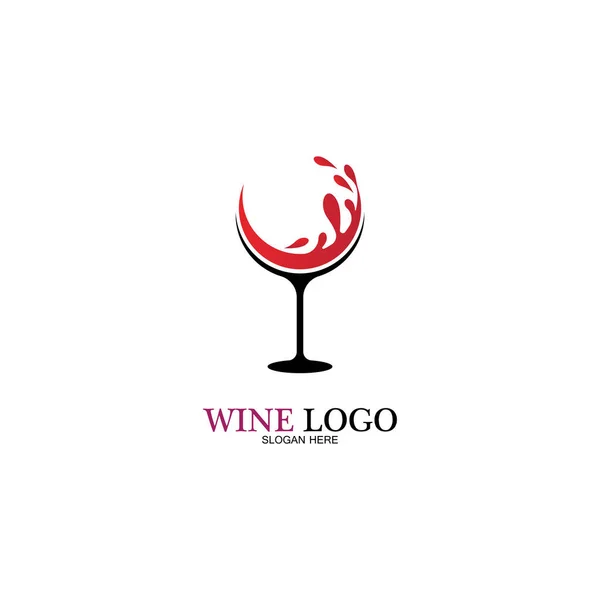 Design Logotipo Vinho Template Vector Ilustração Ícone Vetor — Vetor de Stock