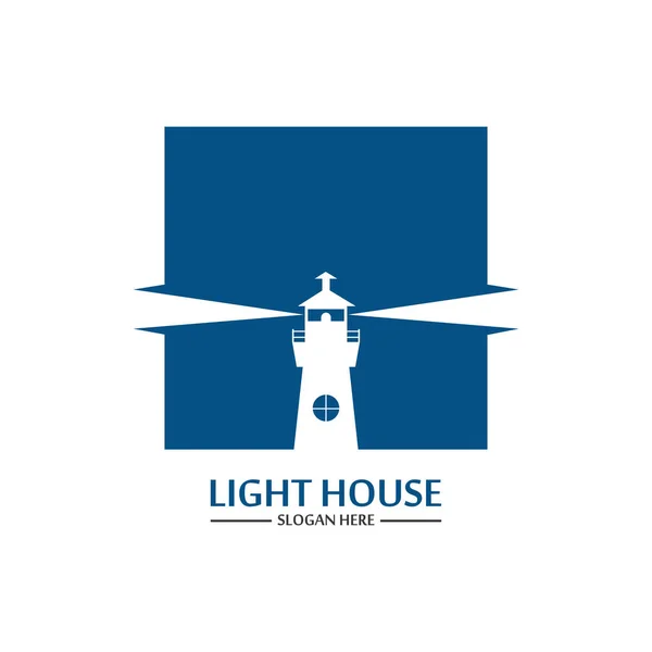 Lighthouse Logo Icon Vector Template — Stock Vector