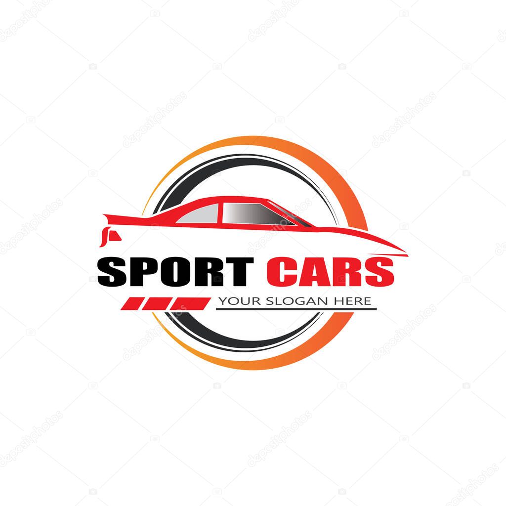 sport car logo template design vector - Vector