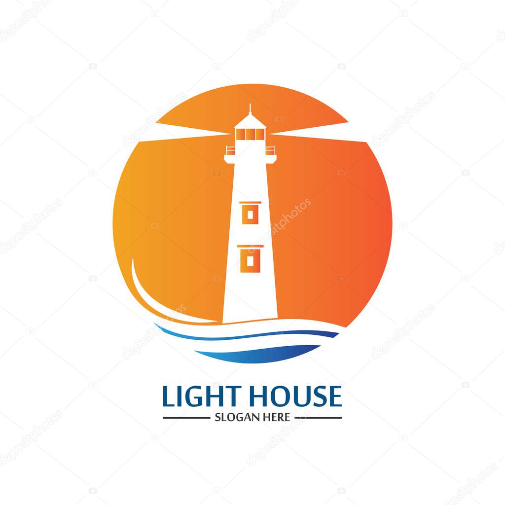 Lighthouse logo icon vector template